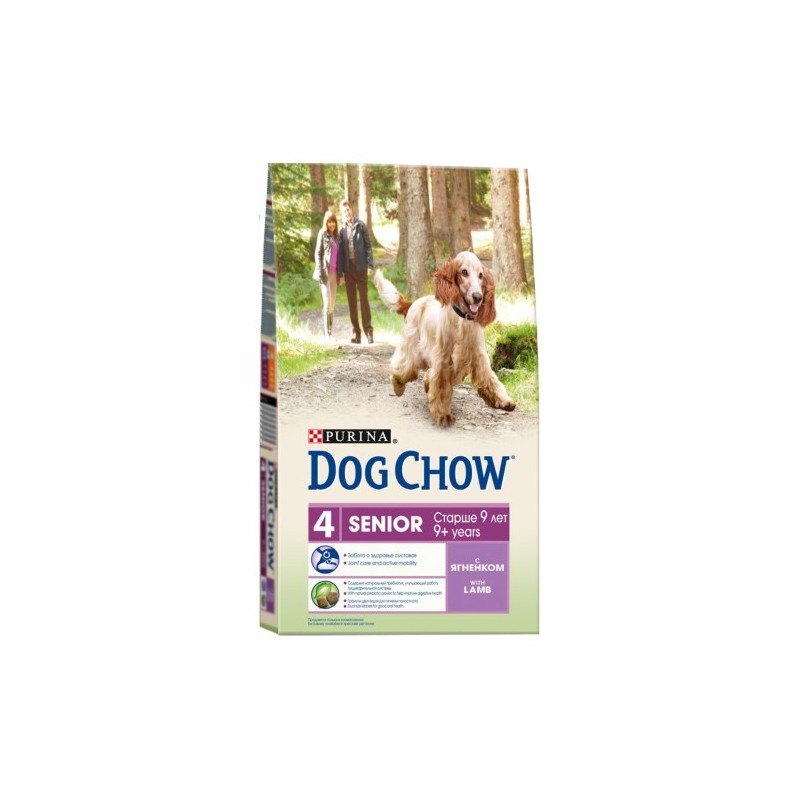 DOG CHOW Senior с ягненком, 14 кг