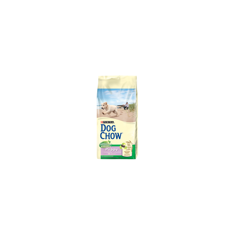 Dog Chow корм для щенков (Ягненок, рис), 14 кг