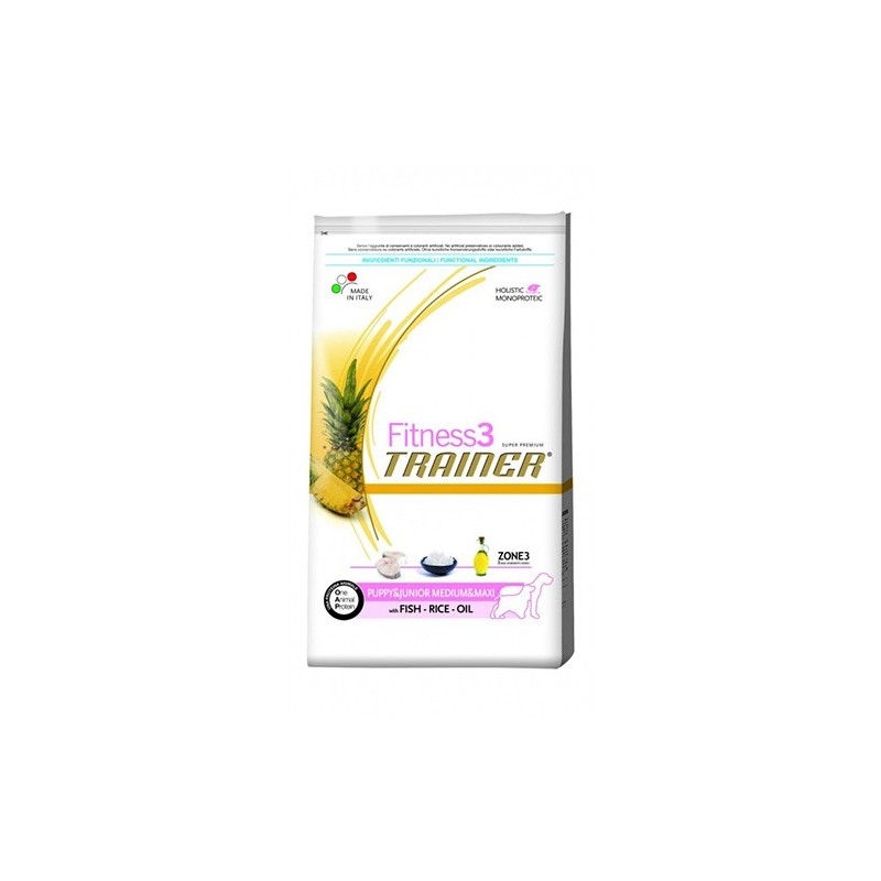 Trainer Fitness Puppy & Junior Medium/Maxi Fish&Rice