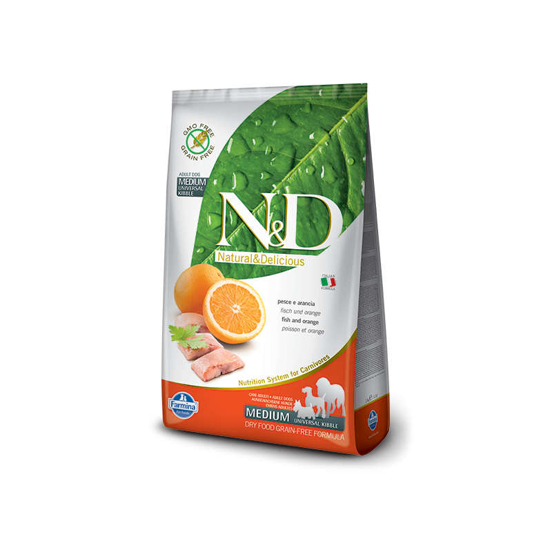 Farmina N&D GF Grain Free Adult (Треска, апельсин)