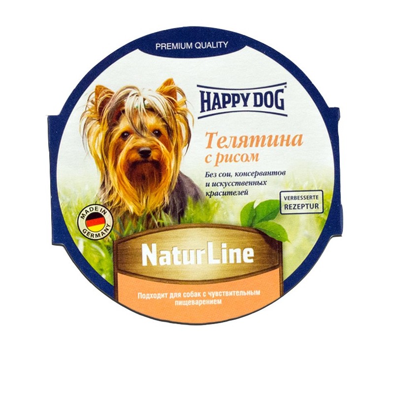 Happy Dog Паштет Телятина с рисом