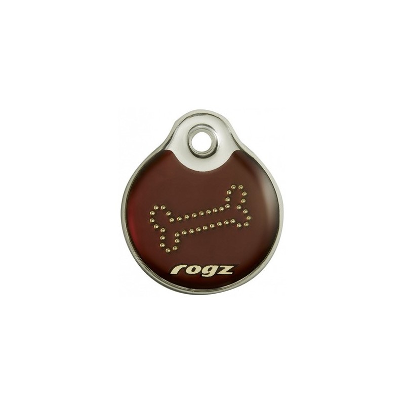 Адресник Rogz IDR34BM large, 34 мм. (бронза с косточкой)
