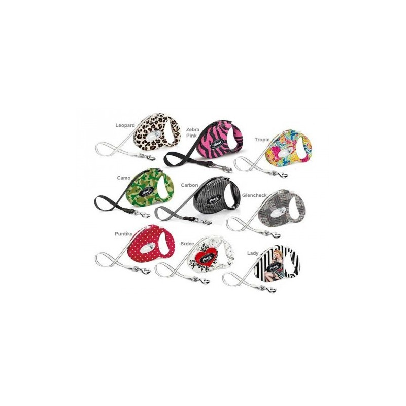 Поводок-рулетка Flexi Fashion Compact Tropic M