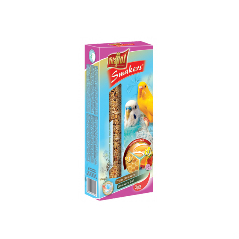 Vitapol Smakers 3в1 для волнистых попугаев