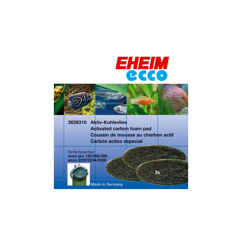 Фильтрующий материал ECCO PRO /губка угольная/ 3 шт