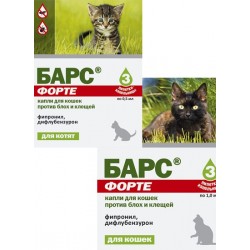 Агроветзащита Барс ФОРТЕ капли для кошек