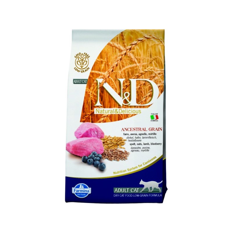 Farmina N&D Cat Low Grain (Ягненок, черника)