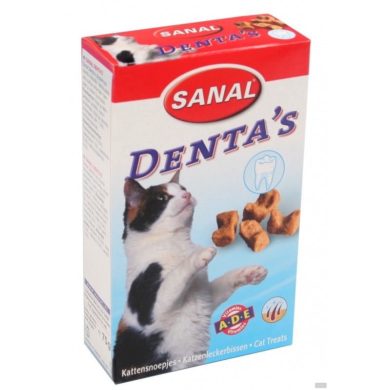 Sanal для кошек, подушечки для зубов, 75 грамм